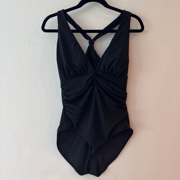 Women's SHAPELLX Black One Piece Swimsuit L - Picture 1 of 6